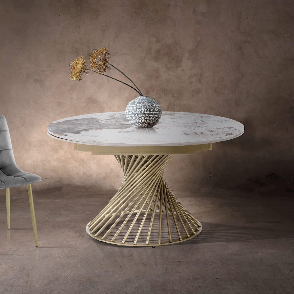 Tavolo allungabile effetto marmo Scott A